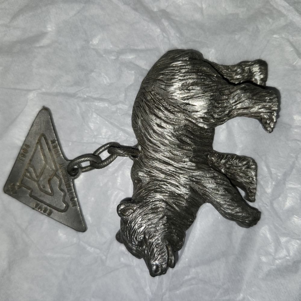 Silver Dog Keychain